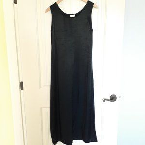 Cut Loose Rayon Tank Midi Dress Teal Size S